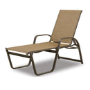 Telescope Casual Aruba II Sling Four-Position Lay-flat Stacking Armless Chaise, Textured White, Red, Chaises, Sling, Aruba, Aluminum, Polymer, Rectangular, 4 Legs, Outdoor