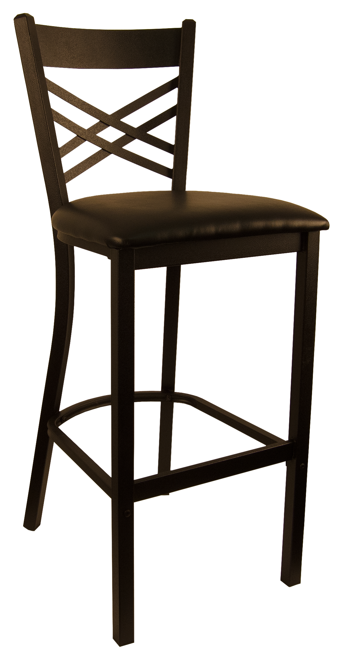 H&D Seating Cross Back Metal Barstool