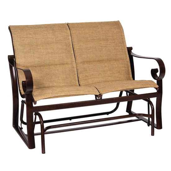 Woodard Belden Padded Sling Loveseat Glider