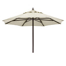 Telescope Casual Commercial Market Umbrella-9' Powdercoated Aluminum Commercial Market Umbrella-1.5" Pole-8 Ribs, Textured White, Red, Aluminum, Outdoor