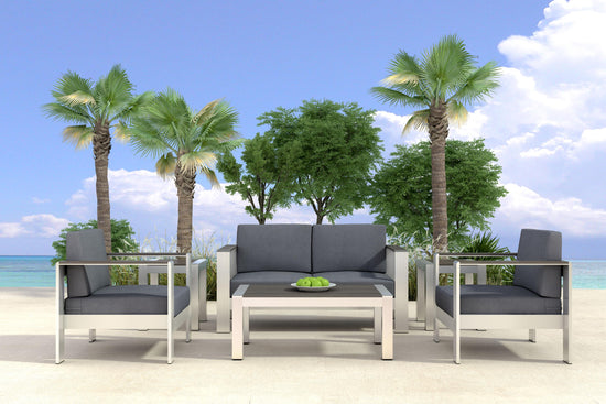 Modern Outdoor Sofa Dark Gray - Zuo Cosmopolitan Sofa