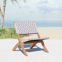 Zuo Modern Tide Lounge Chair Multicolor, Lounge Chairs, Acacia, Polypropylene, Rectangular, 4 Legs, Indoor