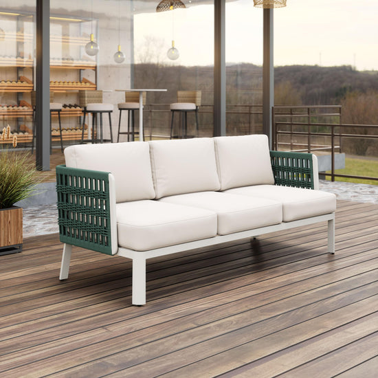 White Outdoor Sofa – Zuo Modern Bridgehampton Sofa