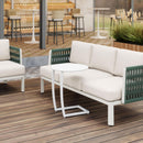 Zuo Modern Noga End Table in White/Black, White, End Tables, Aluminum, 