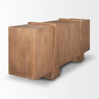 Mercana Eula Medium Brown Wood 4-Door Sideboard