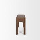 Mercana Laraya Dark Brown Wood Arched Console Table