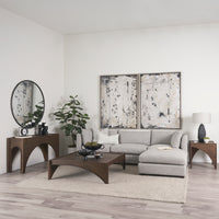 Mercana Laraya Dark Brown Wood Arched Console Table