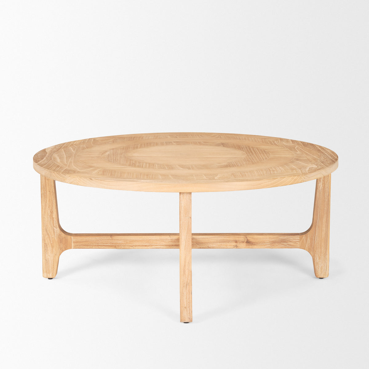 Mercana Taylin Light Brown Wood Round Coffee Table