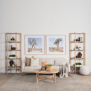 Mercana Taylin Light Brown Solid Wood Open Bookshelf