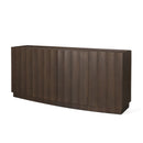 Mercana Swanson Dark Brown Wooden Scalloped Sideboard