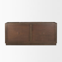 Mercana Swanson Dark Brown Wooden Scalloped Sideboard