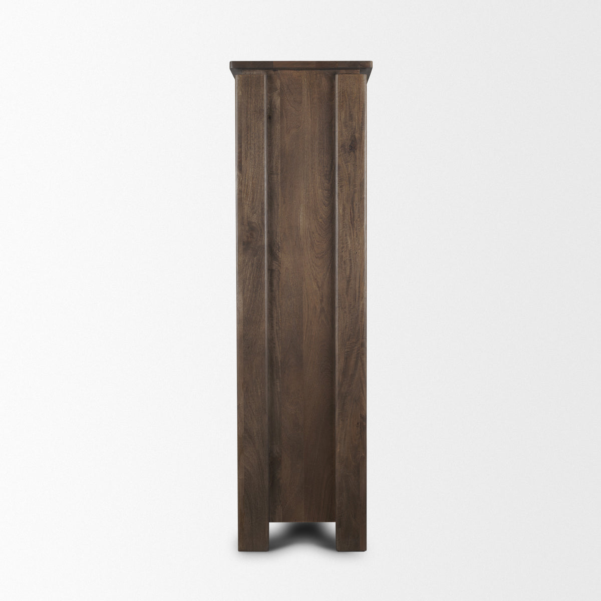 Mercana Wallen Solid Dark Brown Wood Curio Cabinet