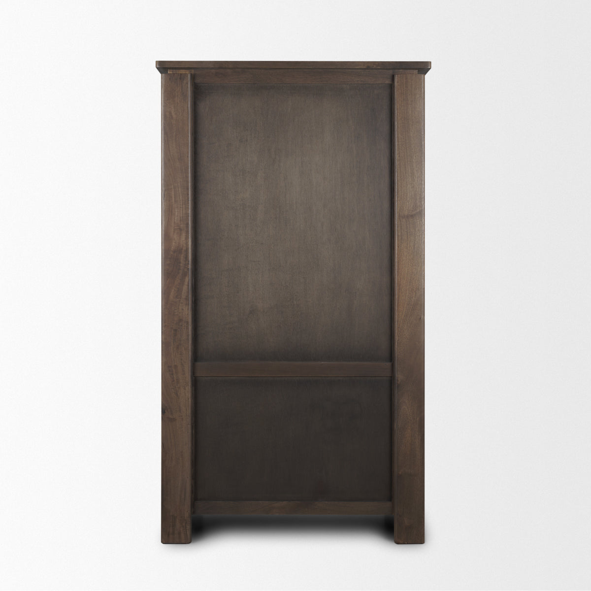 Mercana Wallen Solid Dark Brown Wood Curio Cabinet