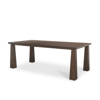 Mercana Wolcott Rectangular Dark Brown Solid Wood Dining Table