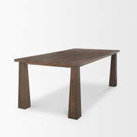 Mercana Wolcott Rectangular Dark Brown Solid Wood Dining Table
