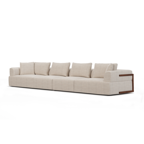 Mercana Warner Oatmeal 2 Piece Long Sofa Set