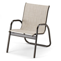 Telescope Casual Gardenella Sling Stacking Arm Chair, Textured White, Red, Arm Chairs, Sling, Gardenella, Aluminum, Square, Frame, Outdoor