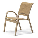 Telescope Casual Aruba II Sling Dining Height Stacking Café Chair, Textured White, Red, Dining Chairs, Sling, Aruba, Aluminum, Square, 4 Legs, Outdoor