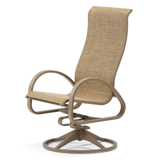 Telescope Casual Aruba II Sling Supreme Swivel Rocker, A, Textured White, Red, Swivel Chairs, Sling, Aruba, Aluminum, Square, Pedestal, Outdoor