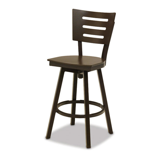 Aluminum Bar Height Armless Swivel Chair, Textured White, Kona, Swivel Chairs, Polymer, Avant, Polymer, 4 Legs, 