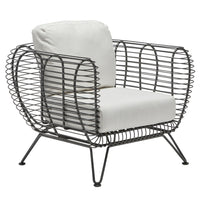 Woodard Latitude Lounge Chair, Aged Teak, Beach Bum Creamsicle (Grade A), Grade A Fabric, Garden Chairs, Lounge Chairs, Latitude, Iron, Lounge Chairs, Curved, Outdoor