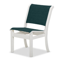 Telescope Casual Leeward Marine Grade Polymer Sling Armless Stacking Side Chair, Textured Snow, Red, Armless Chairs, Sling, Leeward, Polymer, 4 Legs, Outdoor