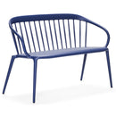 Woodard Windsor Bench - Stackable, Aged Teak, With Cushion, Grade A Fabric, Bench, Aluminum, Curved, 4 Legs, Outdoor