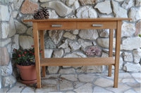 Anderson Teak Rectangular Serving Table with 2 Drawers and 1 Shelf