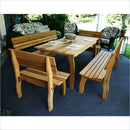 Creekvine Designs 46 x 32 Cedar Chickadee Dining Set