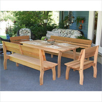 Creekvine Designs 46 x 32 Cedar Chickadee Dining Set