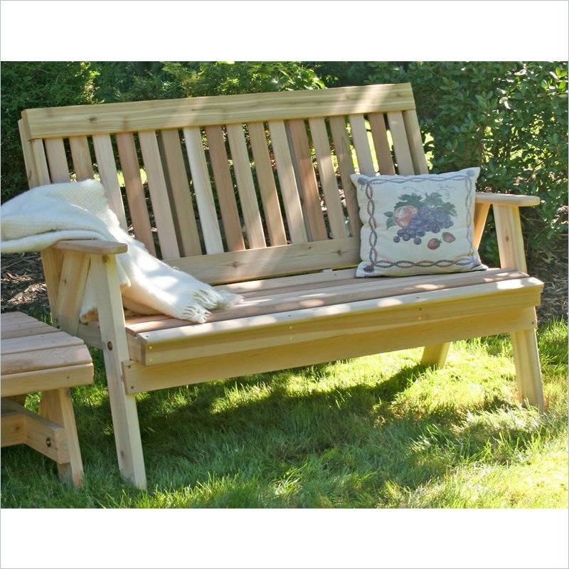 Creekvine Designs 4-Inch Cedar Countryside Garden Bench