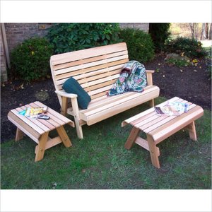 Creekvine Designs Cedar Twin Ponds Bench Set