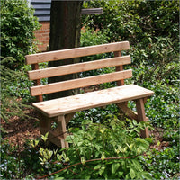 Creekvine Designs Cedar 4-Ft Backed Bench