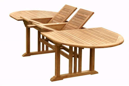Anderson Teak 106" Sahara Oval double Extension Table