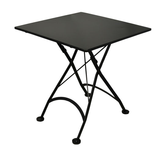 Furniture Designhouse French Cafe Bistro 32" Folding Table -Powder Coated Steel Frame and Top