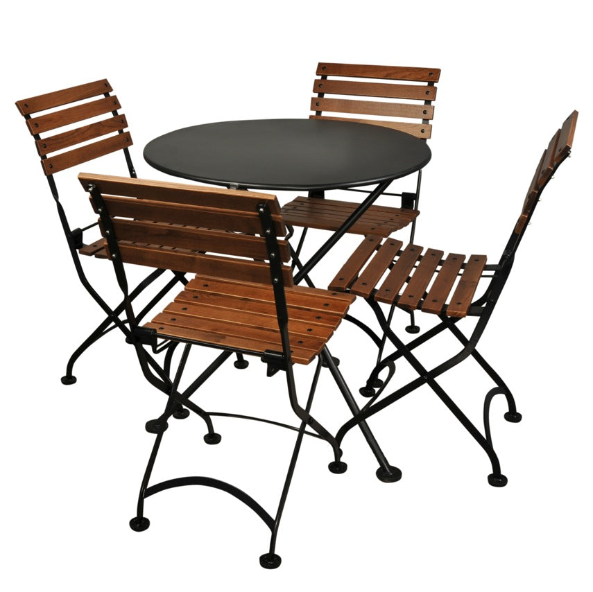 Furniture DesignHouse FrenchCafe  Round Bistro 3-leg Folding Bistro Table / 28" Round Metal Top