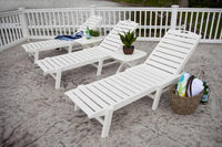 POLYWOOD¨ Nautical Wheeled Chaise with Arms - Stackable