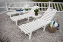 POLYWOOD¨ Nautical Wheeled Chaise with Arms - Stackable