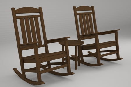 Poly-Wood Presidential 3-Pc. Rocker Set in Teak