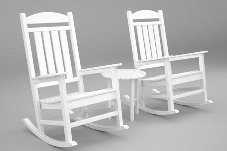 Poly-Wood Presidential 3-Pc. Rocker Set in White