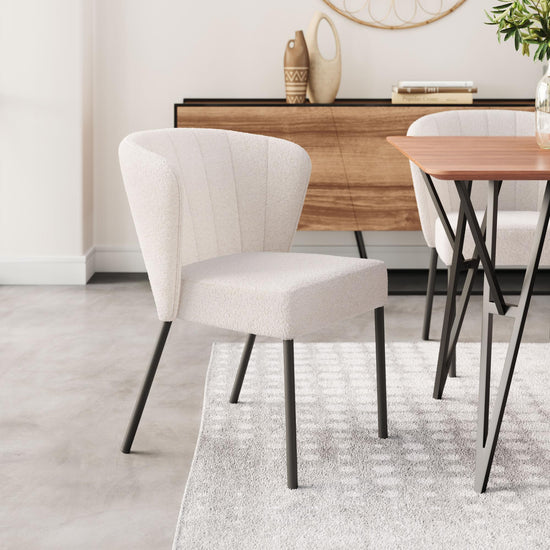 Stackable Dining Chair – Zuo Modern Aimee in Cream/Beige/Gray