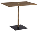 Woodard Et Cetera Rectangular Umbrella Bar Height Table with Weighted Base, Coffee, Garden TablesEt Cetera, Wicker, Dining TablesOutdoor