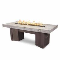 The Outdoor Plus 78" Alameda Fire Table Wood Grain, Liquid Propane, Ebony, Match Lit with Flame Sense System, Alameda, Wood, Outdoor