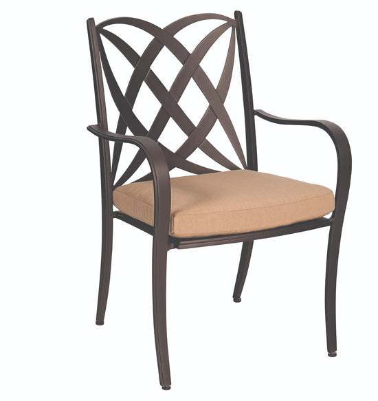 Woodard Apollo Dining Arm Chair With Cushion Option