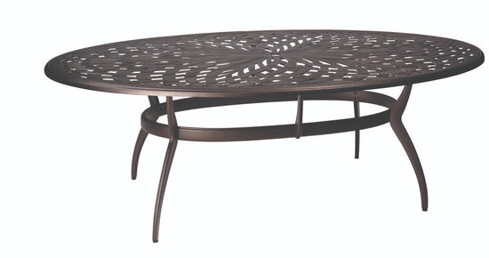 Woodard Apollo Oval Umbrella Dining Table, Default Title, Outdoor Dining Table, Apollo, Aluminum, Outdoor