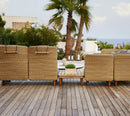 Cane-Line Arch 3-Seater Sofa Module Natural / Taupe - Sonnet Commercial