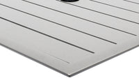 BFM Seating South Beach 32x32 Bar Height Table In Aluminum And Titanium Silver Powder Coat