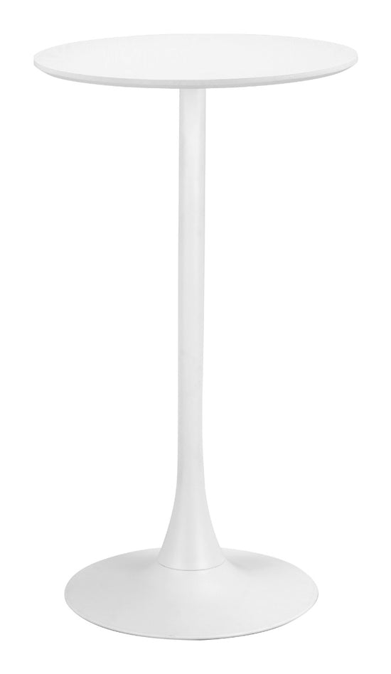 White Bar Table with Pedestal Base – Zuo Modern Auray