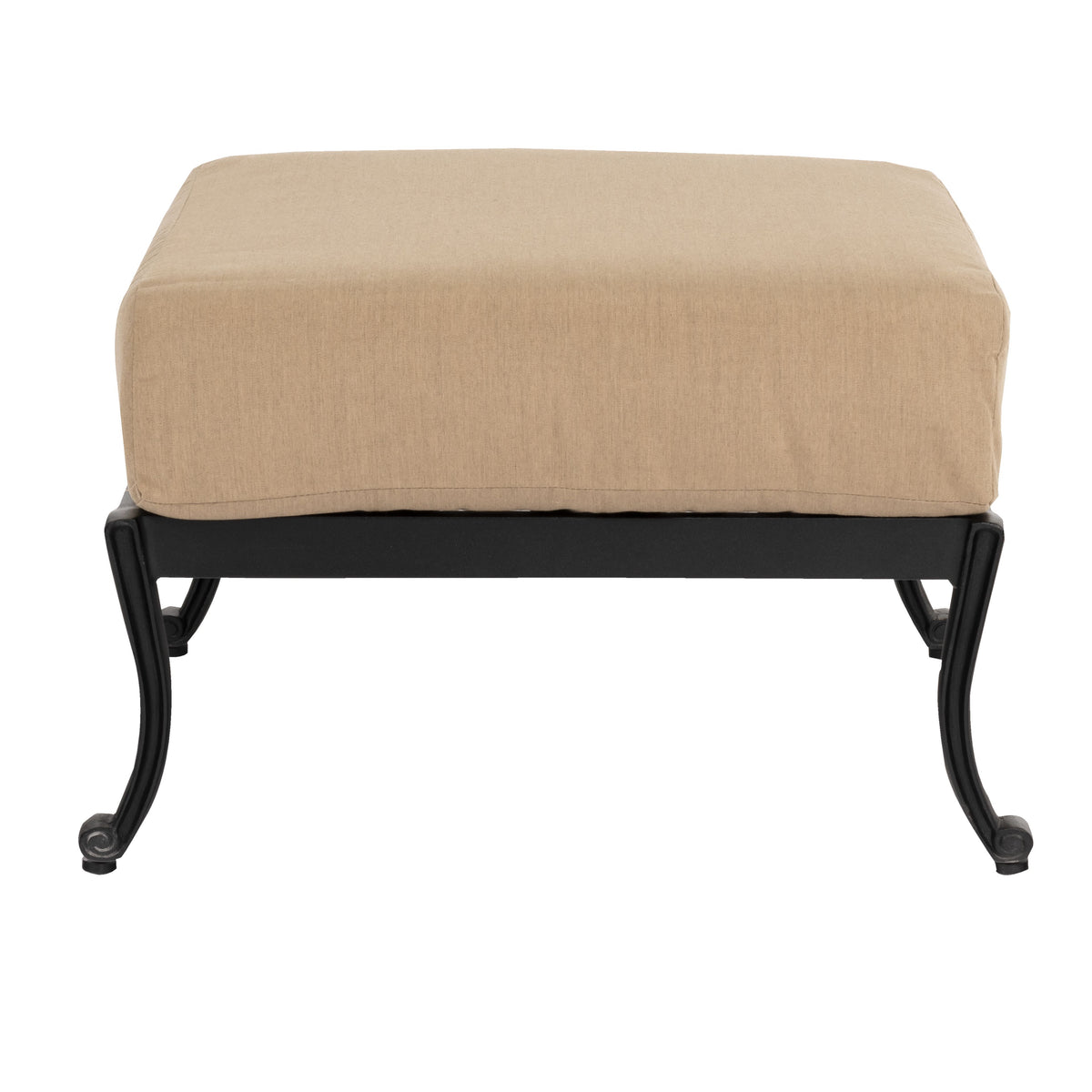 Woodard Avondale Ottoman, Aged Teak, With Cushion, Grade A Fabric, Ottoman Furniture, Ottoman, Cushion, Avondale, Aluminum, Fabric, Square, 4 Legs, Outdoor