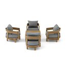 Anderson Teak Toscana 5-pc Deep Seating Swivel Set